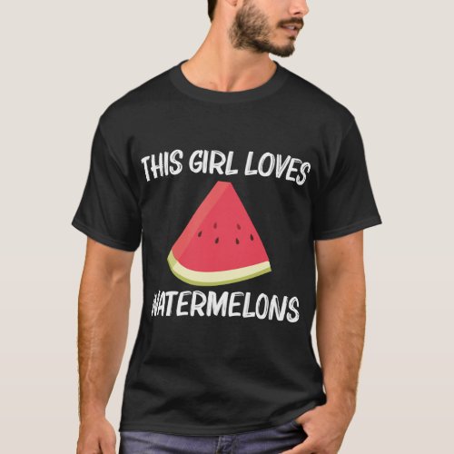 Cool Watermelon Gift For Girls Kids Red Melon Frui T_Shirt