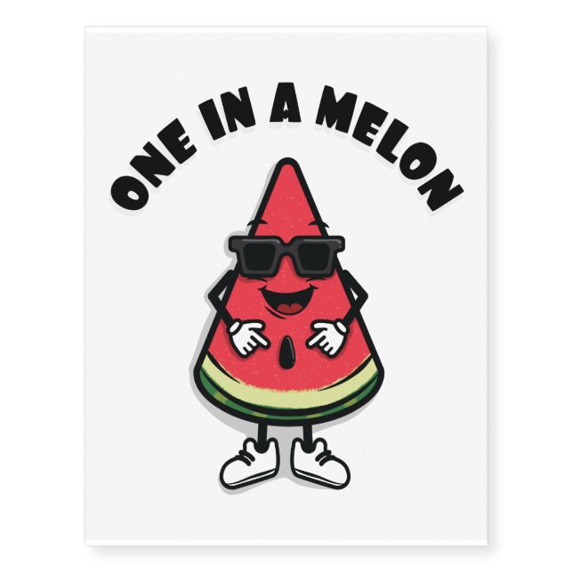 Cool watermelon one in a melon temporary tattoos (Front)