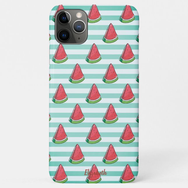 Cool Watermelon Stripes  - Personalized Case-Mate iPhone Case (Back)