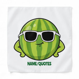 Cool Watermelon Sunglasses Cartoon Graphic Bandana