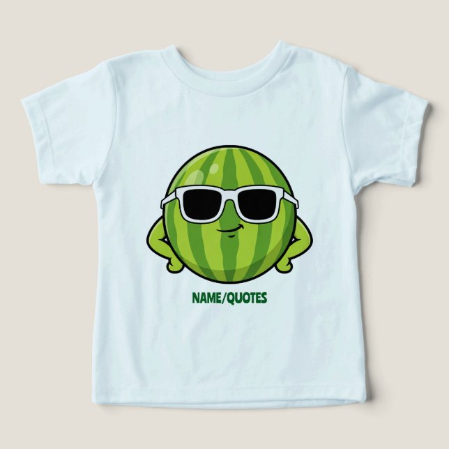 Cool Watermelon Sunglasses Cartoon Graphic Toddler T-shirt (Design Front)