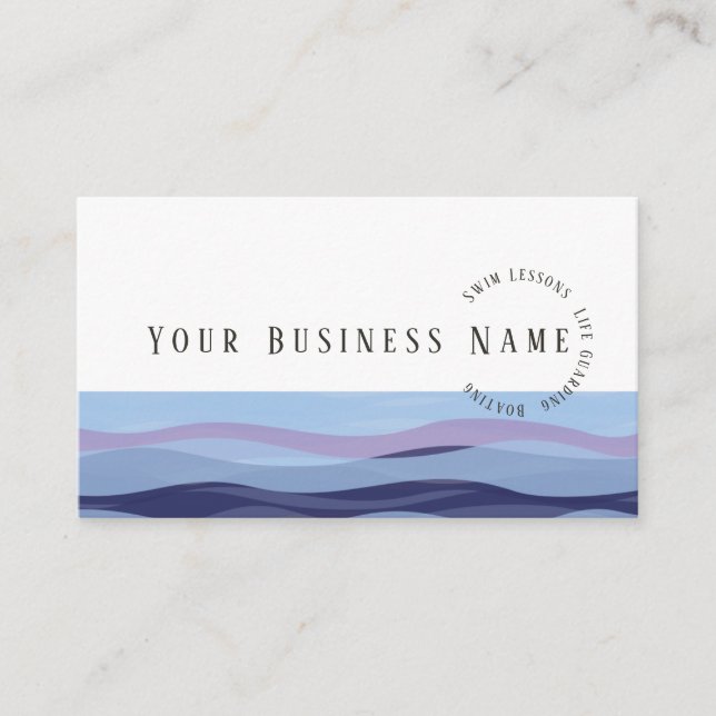 Cool Waves Business Card (Front)