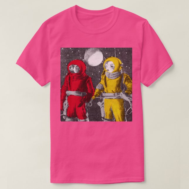 Cool weirdo astronauts retro aesthetic T-Shirt (Design Front)