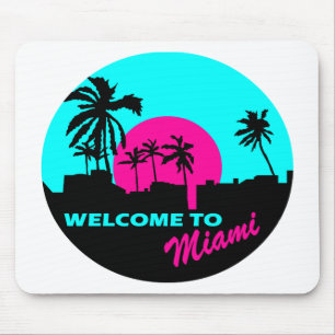 Cool Welcome to Miami design Mouse Pad