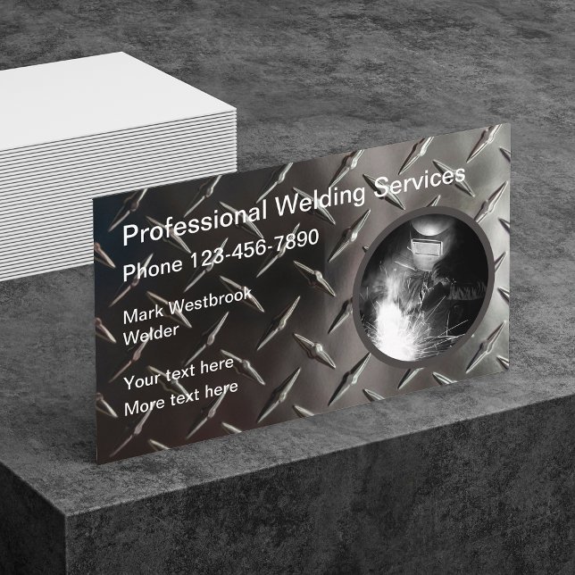 Cool Welding And Grinding Construction Services Business Card (Creator Uploaded)