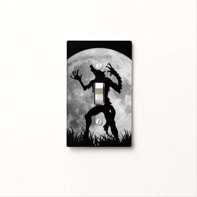 Cool Werewolf Full Moon Transformation Light Switch Cover (In Situ)