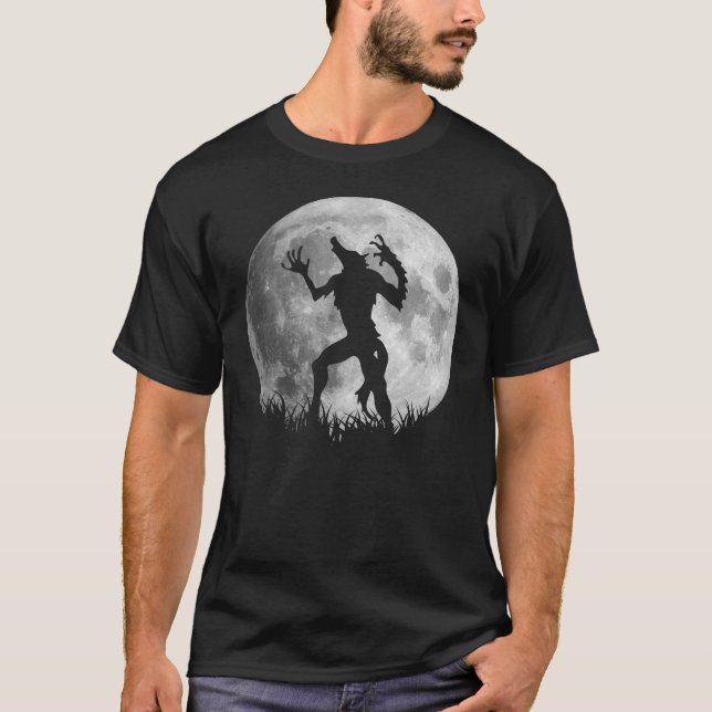 Cool Werewolf Full Moon Transformation T-Shirt (Front)