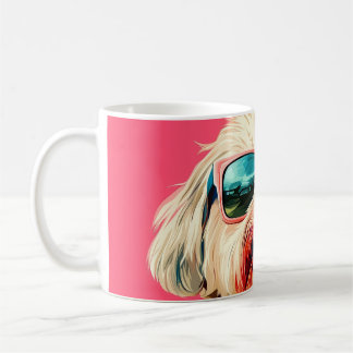 Cool West Highland White Terrier dog with sunglass Coffee Mug