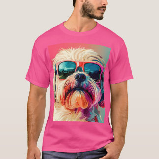 Cool West Highland White Terrier dog with sunglass T-Shirt