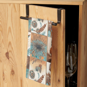 Cool Western BoHo tiled pattern  Kitchen Towel