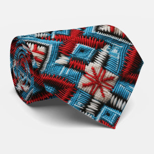 Cool Western embroidery tiled pattern Neck Tie