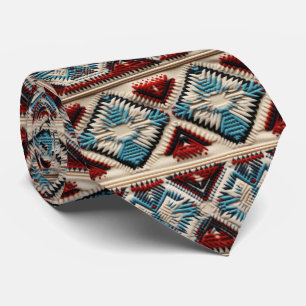 Cool Western embroidery tiled pattern Neck Tie