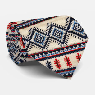 Cool Western embroidery tiled pattern Neck Tie