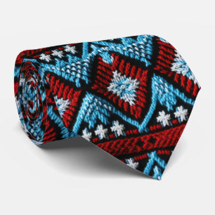 Cool Western embroidery tiled pattern Neck Tie