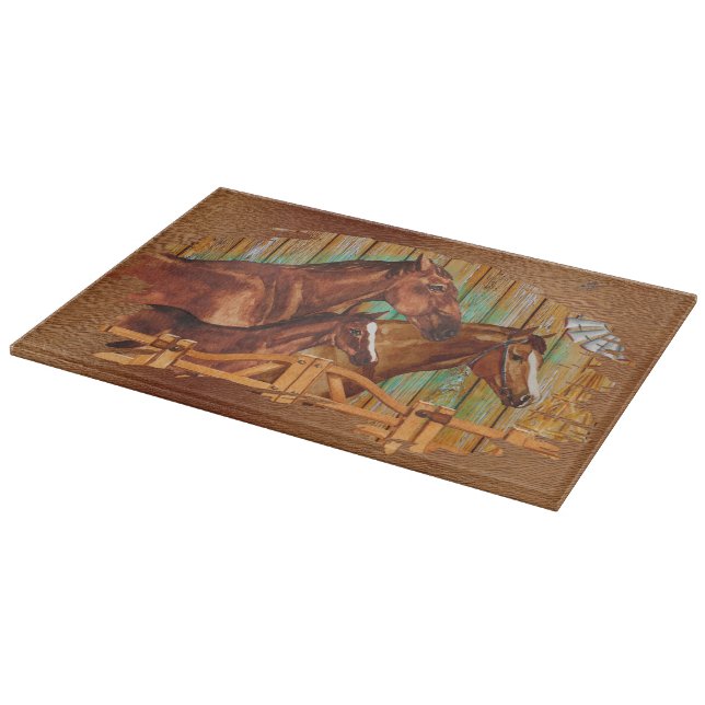 Cool Western horse ranch Cutting Board (Corner)
