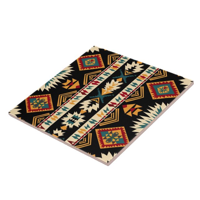 Cool Western Indian pattern  Ceramic Tile (Side)