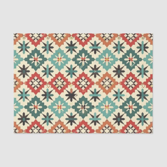 Cool Western lovers pattern Tissue Paper (Front)