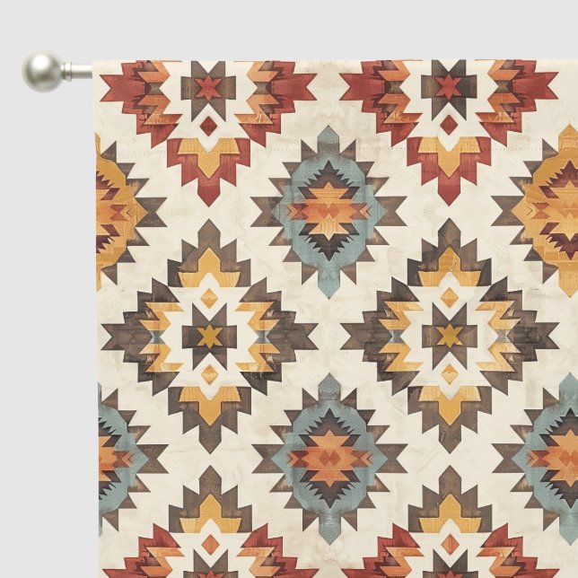 Cool Western pattern tiled  Blackout Curtains (Pocket)