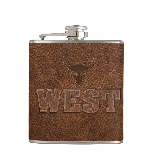 Cool Western Text - Customize It Flask (Front)