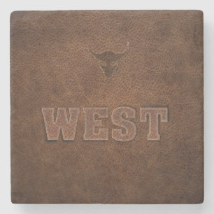 Cool Western Text - Customize It Stone Coaster