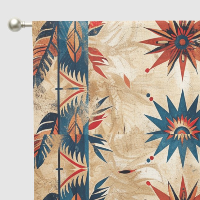 Cool Western tiled pattern  Blackout Curtains (Pocket)