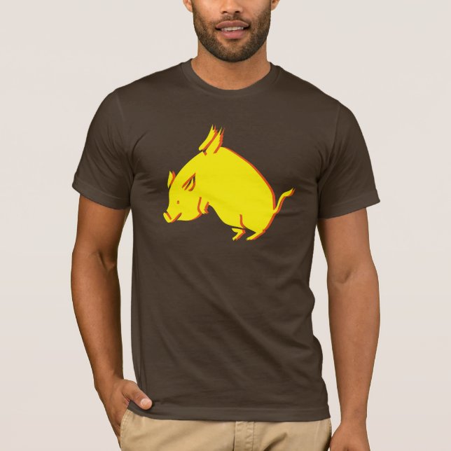 Cool When Pigs Fly Pork Funny Flying BBQ Bacon T-Shirt (Front)