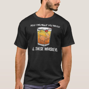 Cool Whiskey For Men Women Malt Whisky Alcohol Bou T-Shirt