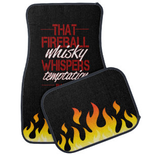 Cool Whisky Car Mats With Flames