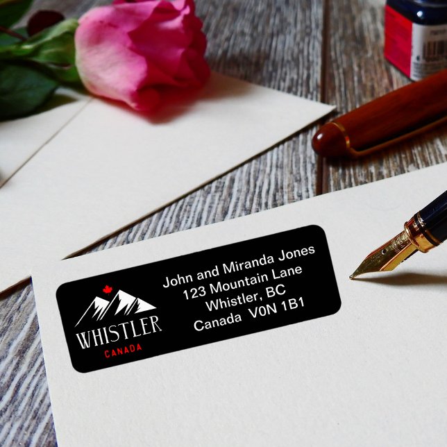 Cool Whistler Canada Mountains Maple Leaf Dark Label (Creator Uploaded)