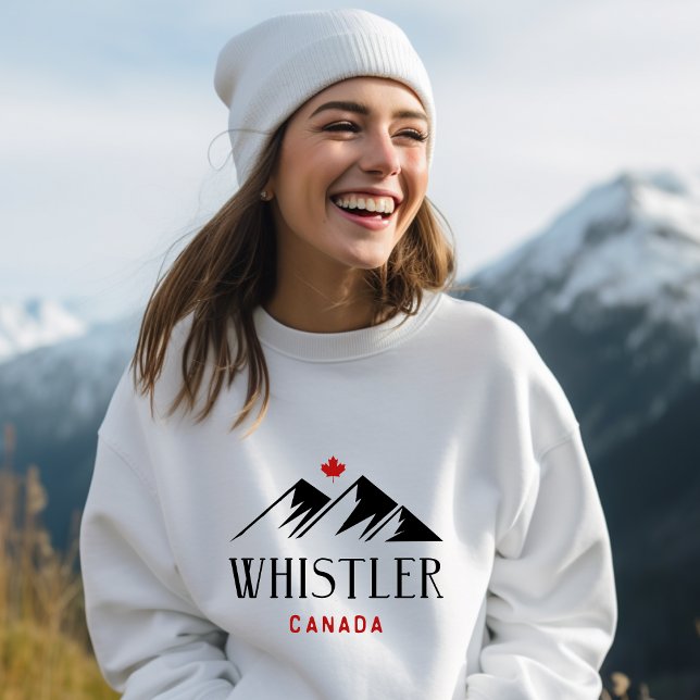 Cool Whistler Canada Mountains Maple Leaf  Sweatshirt (Creator Uploaded)
