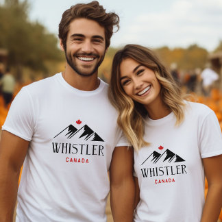 Cool Whistler Canada Mountains Maple Leaf  T-Shirt