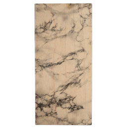 Cool White And Black Marble Stone Wood USB Flash Drive
