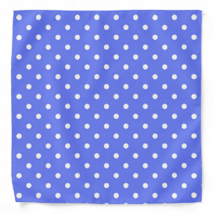 Cool white and blue polka dots bandanas