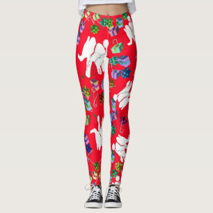 Cool white elephant Christmas gift Leggings