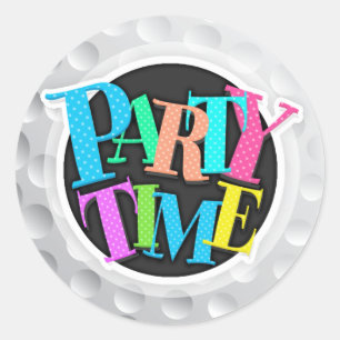 Cool White Golf Ball Texture, Golfer Classic Round Sticker
