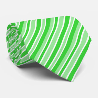 Cool white green stripe pattern neck tie