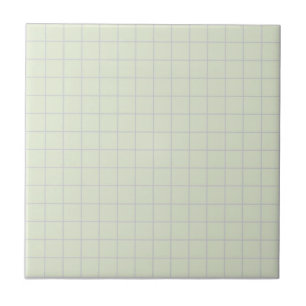 Cool White & Lilac Checkered Pattern Retro Ceramic Tile