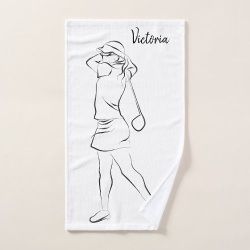  Cool White Modern Add Your Name Customized Ladies Hand Towel