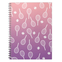 Cool White Retro Tennis Racquets Pattern Gradient 