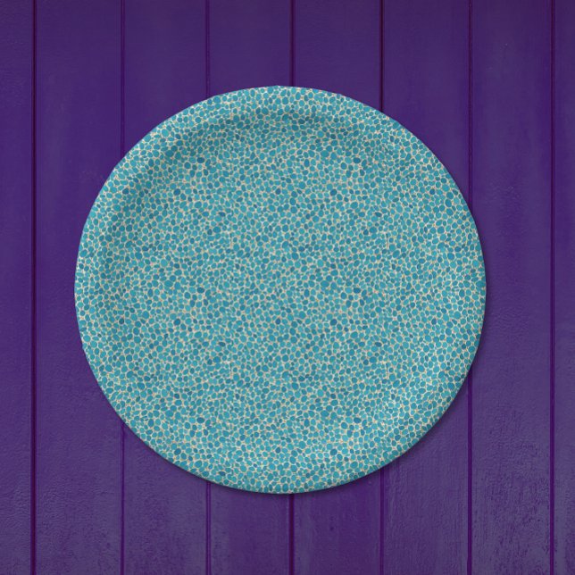  Cool Wild Crocodile Skin Teal Texture Swamp Party Paper Plates (Creator Uploaded)