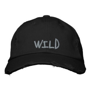 Cool Wild Quote Lavender Purple Black Fun Embroidered Baseball Cap
