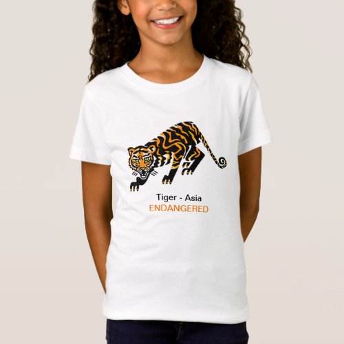  Cool wildcat _ TIGER_ Endangered animal_ wildlife T_Shirt