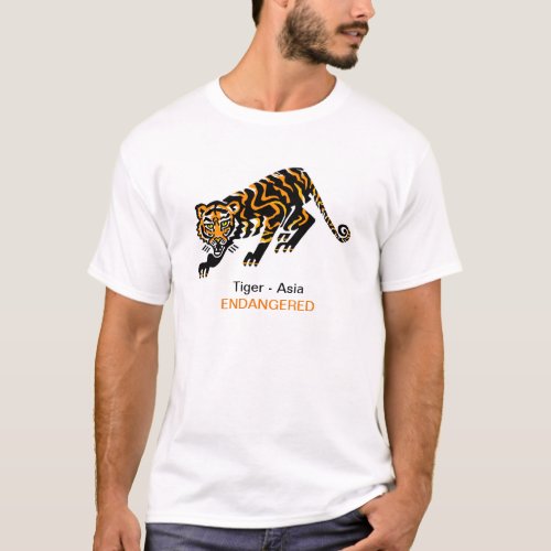  Cool wildcat _ TIGER_ Endangered animal_ wildlife T_Shirt