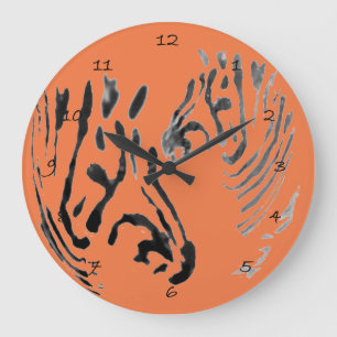 Cool Wildlife Art Zebra Custom Color Large Clock
