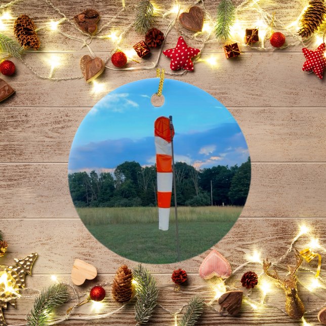 Cool windsock Photo,Merry Christmas,Personalize Ceramic Ornament (Creator Uploaded)