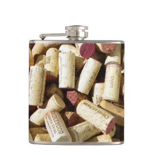 Cool Wine Cork Vinyl Wrapped Flask! Flask