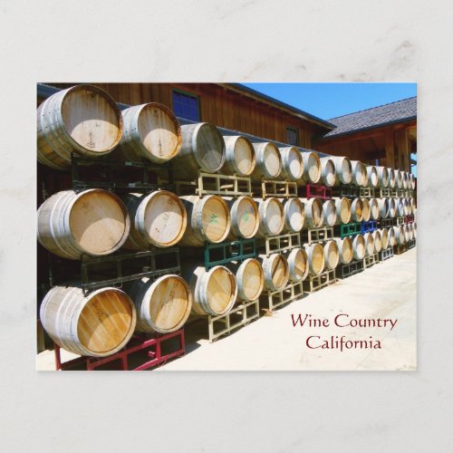 Cool Wine CountryBarrel Postcard Postcard