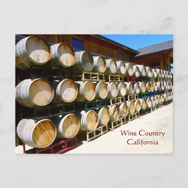 Cool Wine Country/Barrel Postcard! Postcard (Front)