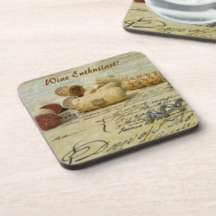 Cool Wine Enthusiast Coaster! Beverage Coaster