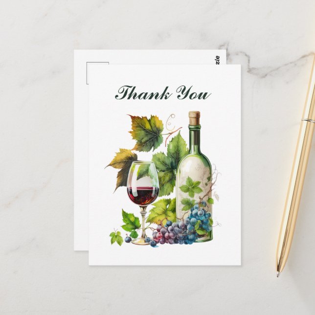 Cool wine lovers add text postcard (Front/Back In Situ)